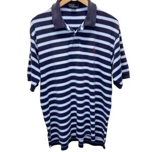 VTG POLO RALPH LAUREN Men's Striped Polo Shirt Sz L